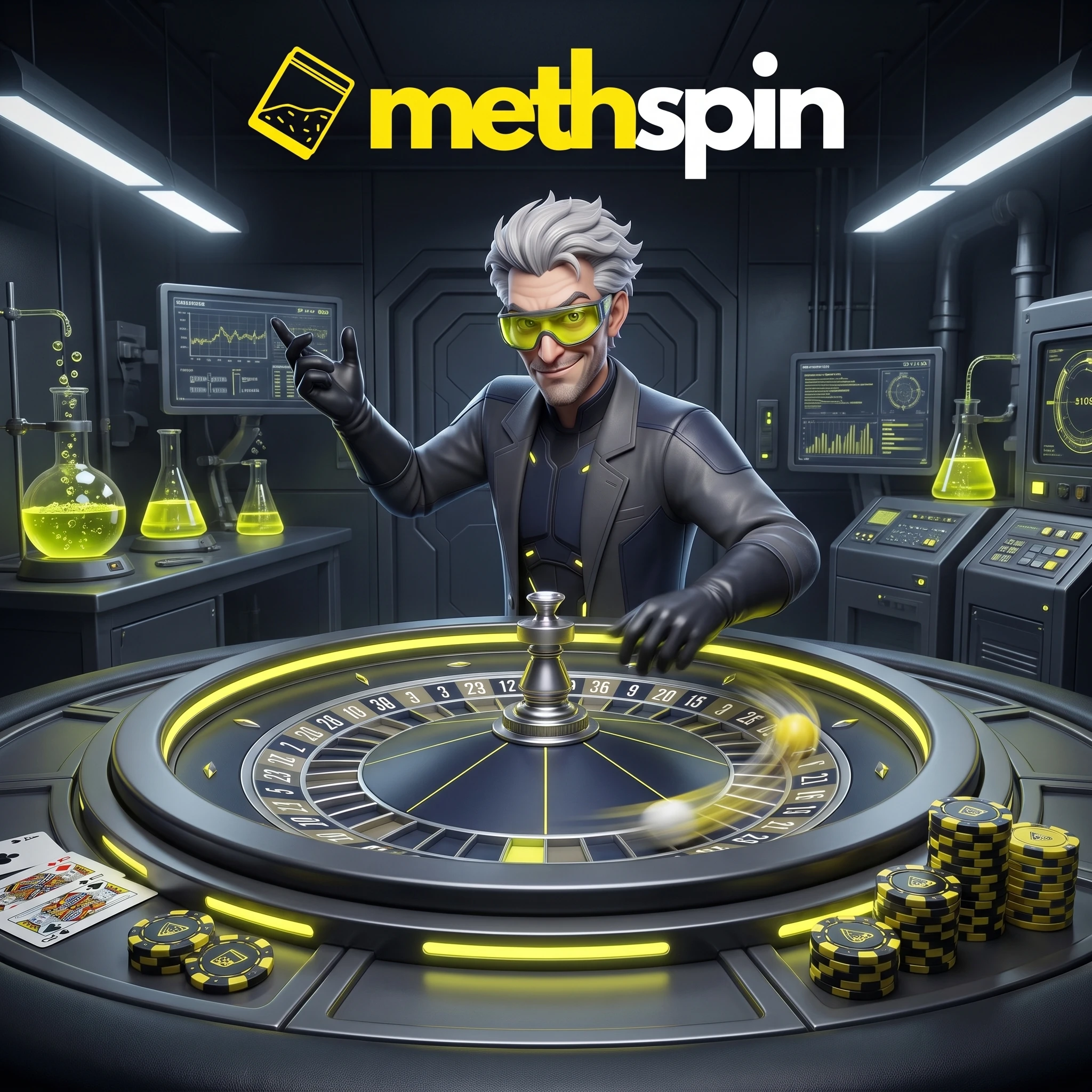 MethSpin live roulette table with a casino host