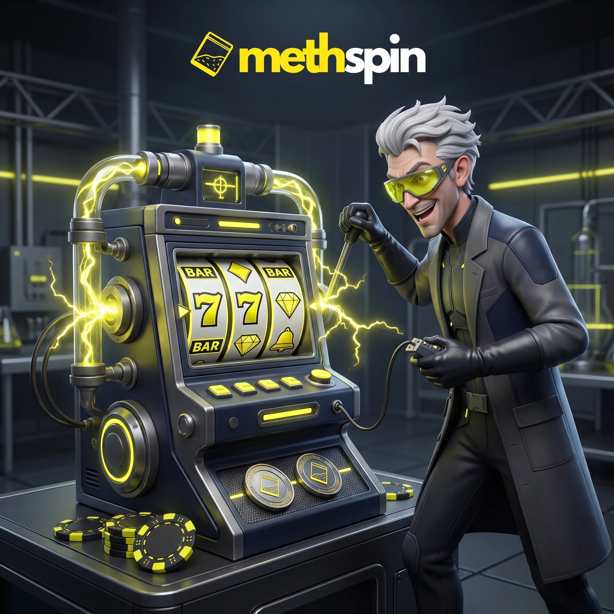 MethSpin slot games displayed in the casino lobby